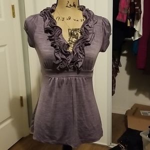 Soulmates purple ruffle shirt